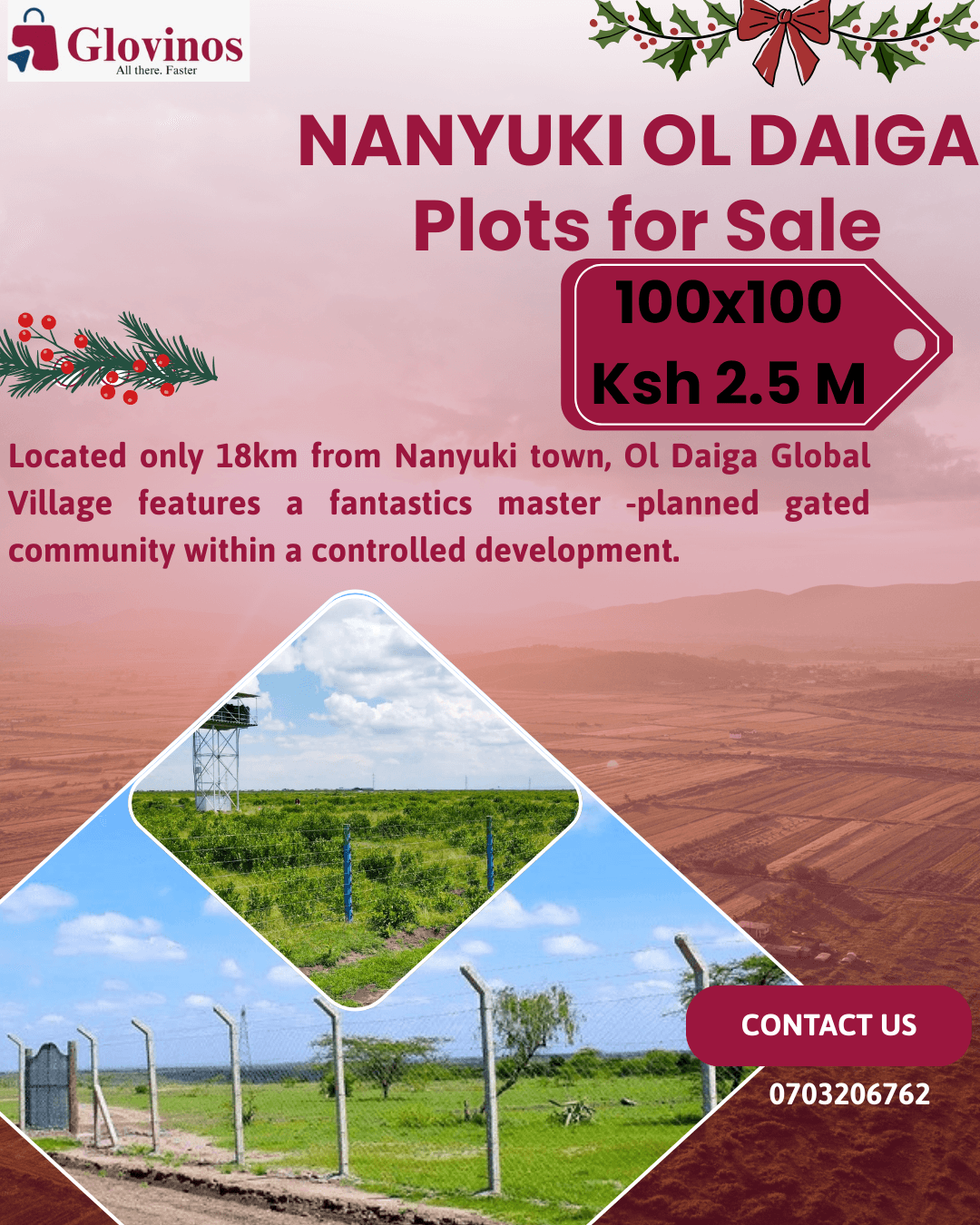 100 BY 100 PLOT IN NANYUKI OL DAIGA